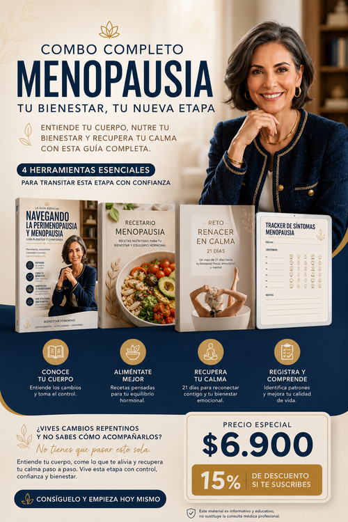 Combo Completo Menopausia - Flyer con precio